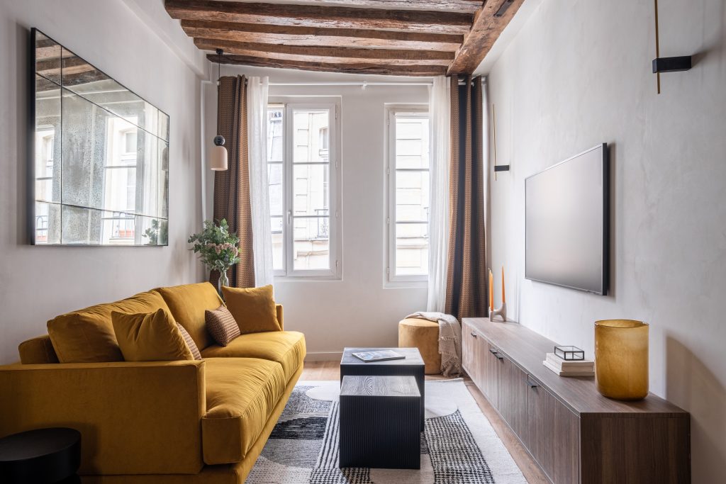Photo appartement avec vue du salon